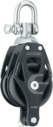 80mm Aluminum Element Double Block — Swivel, Becket
