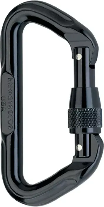 Force D Carabiner - Black - Screw Lock